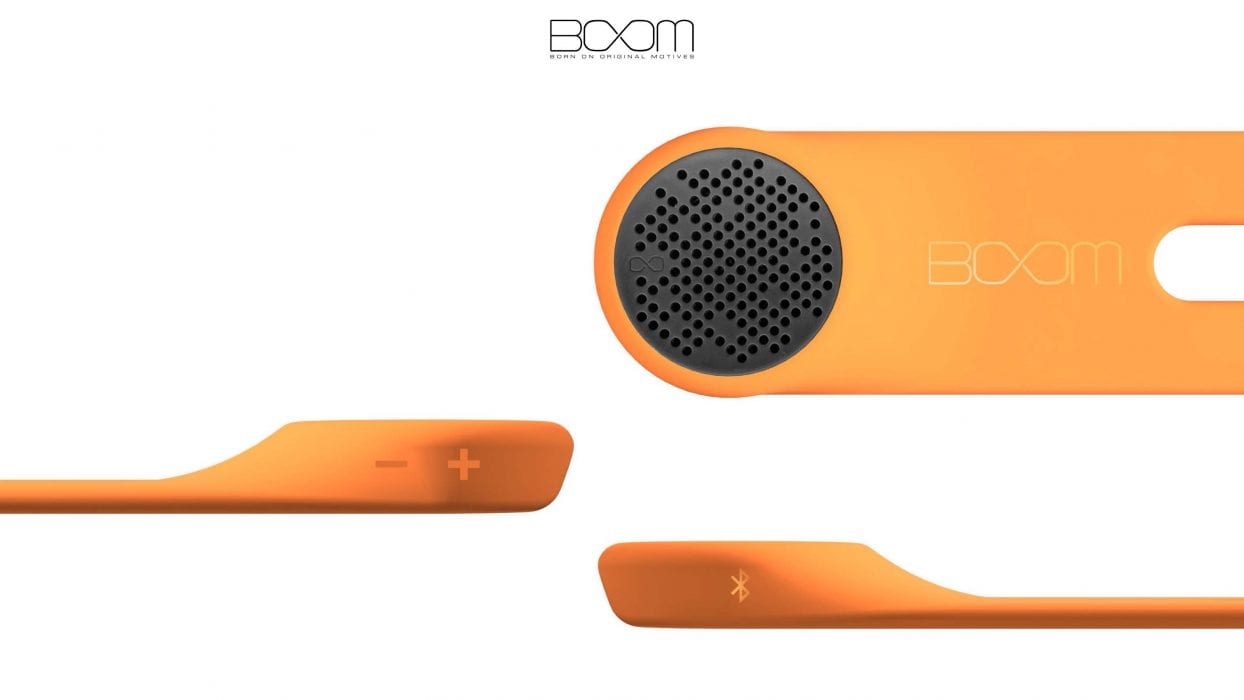 an orange speaker design from product design school