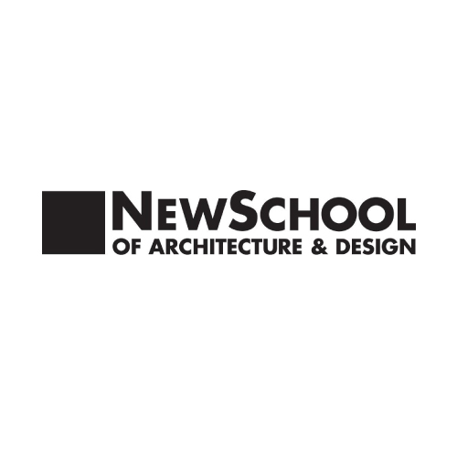 The NewSchool of Architecture & Design logo in black and white.