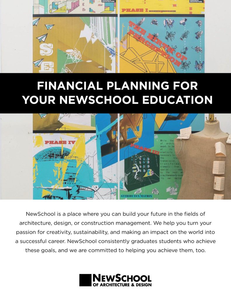 Guide to financial planning for your education at NewSchool Architecture & Design in San Diego, CA.