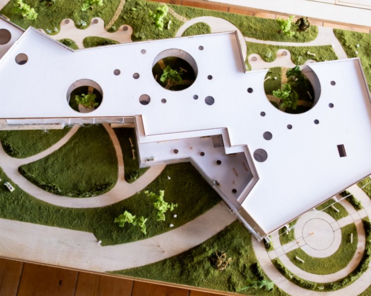 Bachelor of Architecture student project, model of Centennial High School