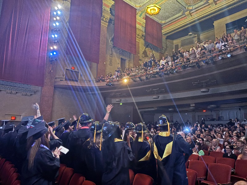NewSchool Class of 2025 graduates at Balboa Theater in San Diego