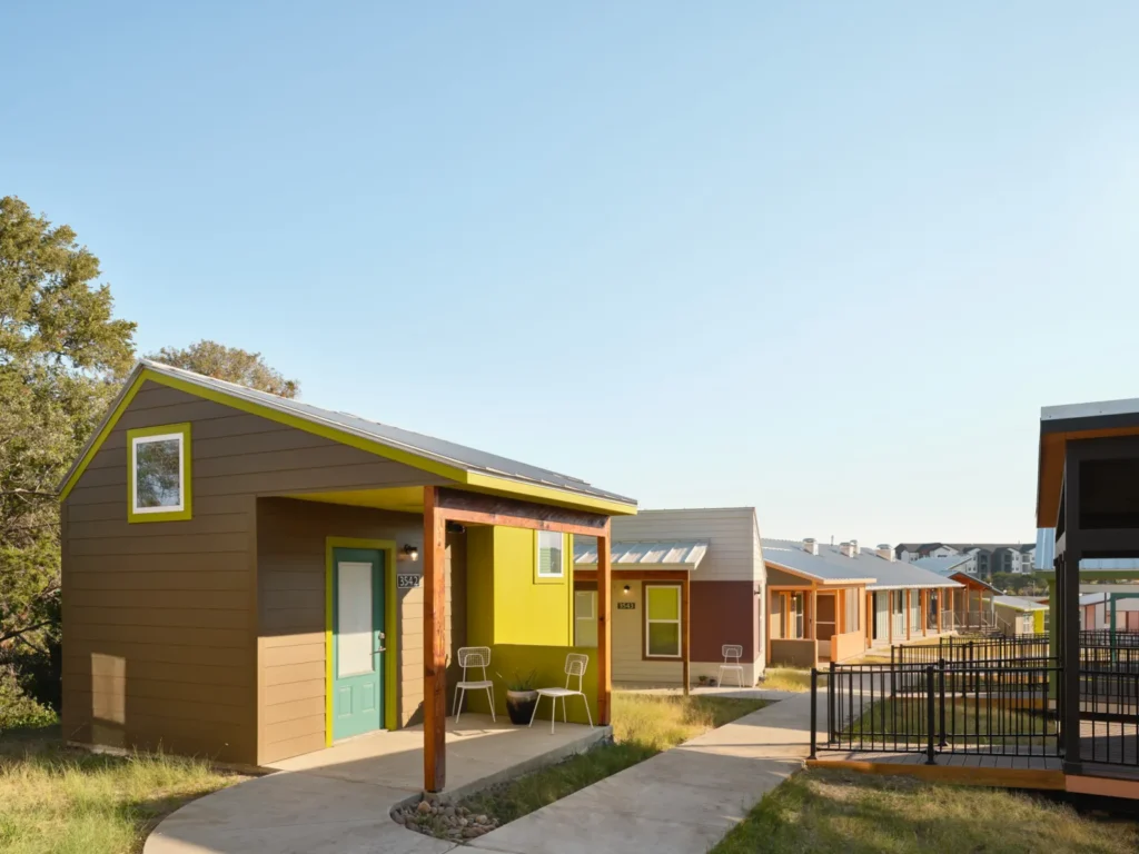 The colorful and stylish tiny houses of Community First! Village