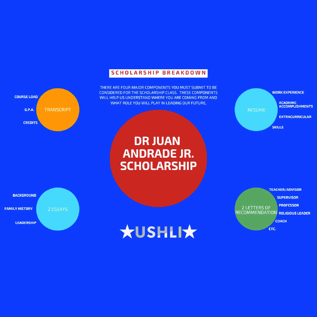 A visual, detailed description of the scholarship.