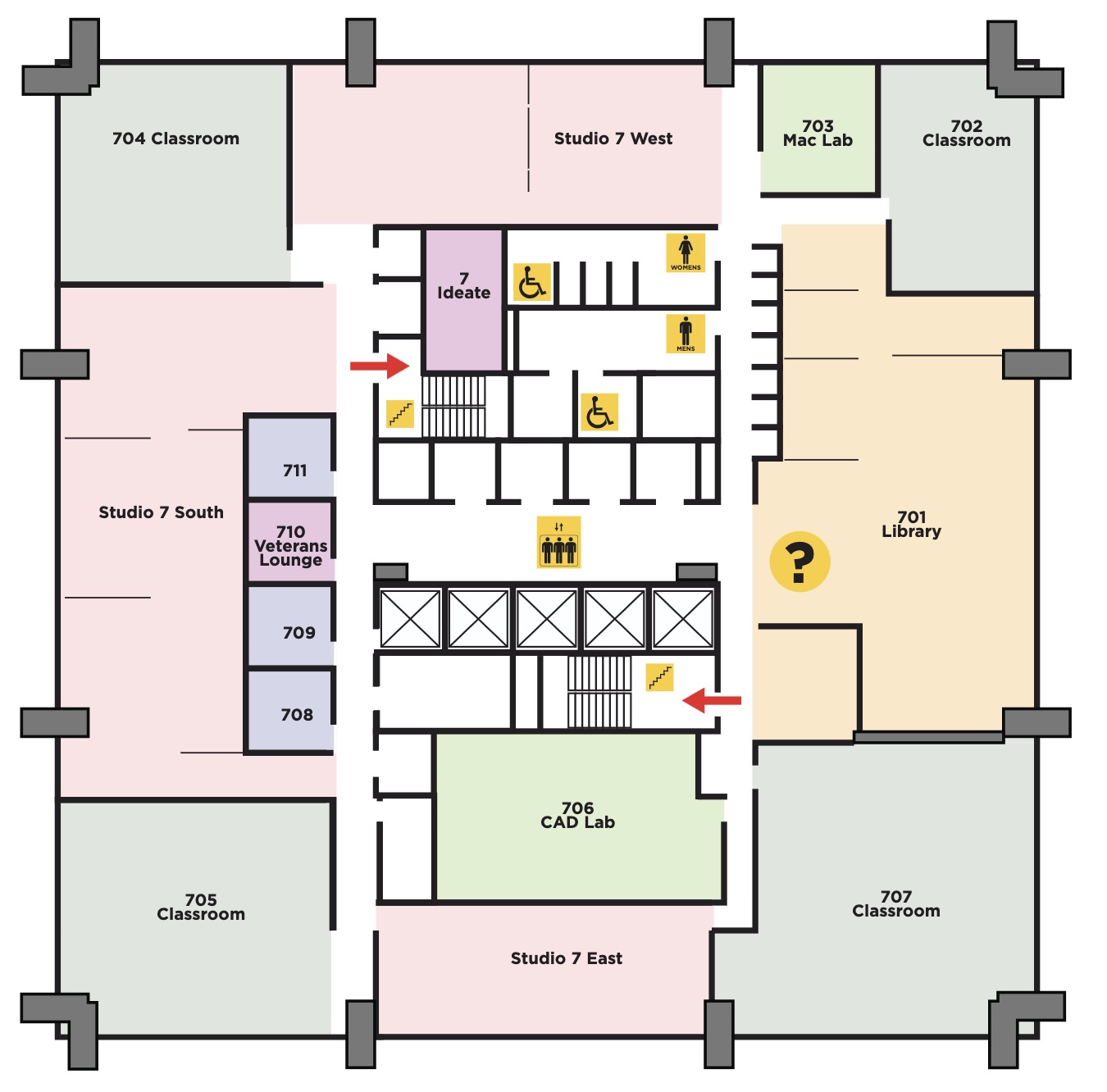 7th floor Map